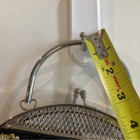 MINI HANDBAG Sequin Sparkly Mesh Metal Coin Purse Closure - Picture 7 of 10